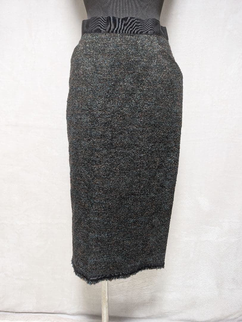 LANVIN COLLECTION　ラメツィードタイトスカート　size40