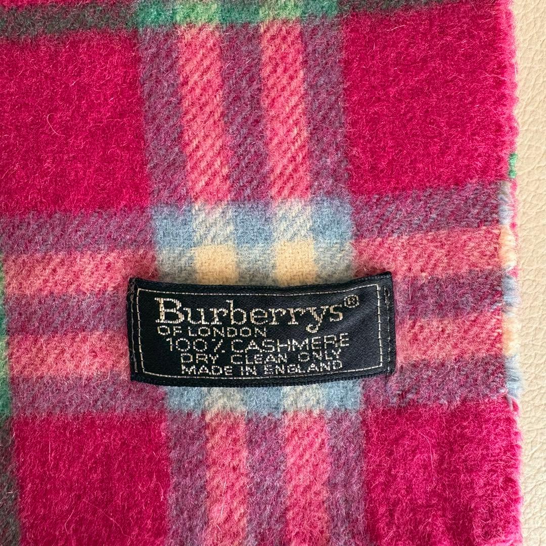 Burberry バーバリー マフラー ピンクチェック　カシミヤ