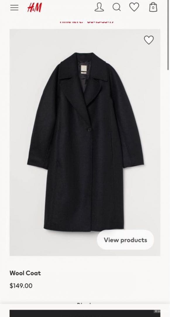  ブラック コート　100%ウール　toteme mango zara