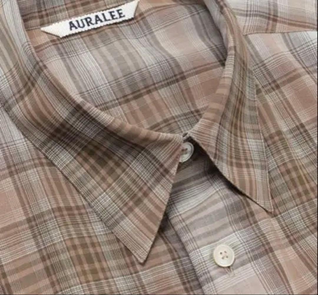 AURALEE チェックシャツ　サイズ1