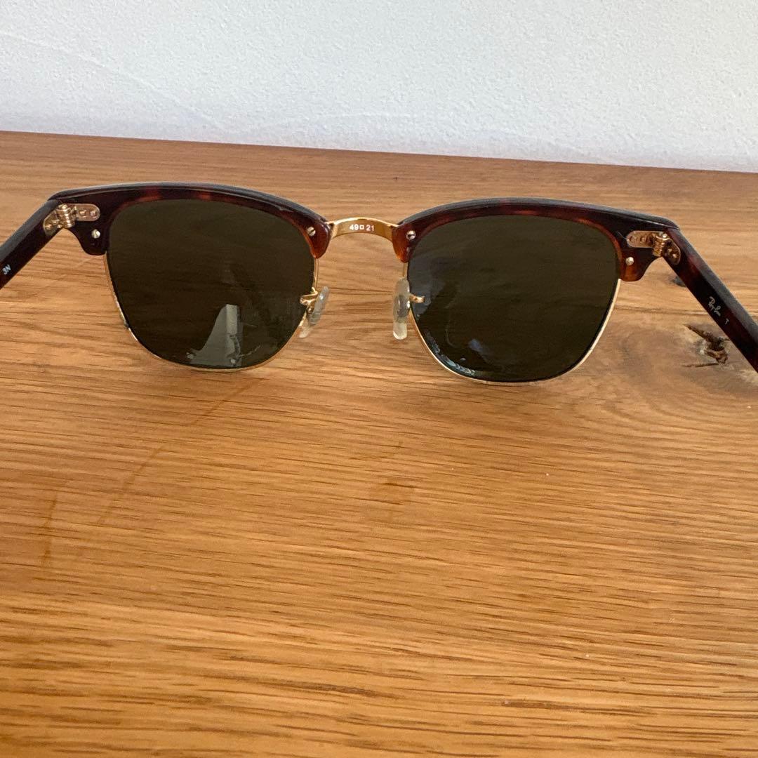 Ray-Ban Clubmaster サングラス ブラウン/ゴールド 140