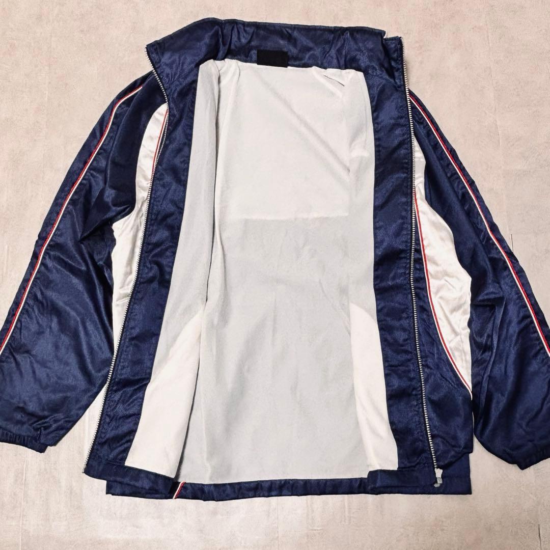 【美品】asics ウインドブレーカー セット 大きめ ネイビー スポーツ 陸上