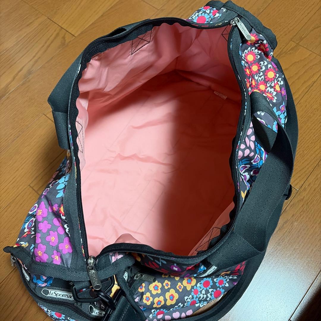 【レスポートサック】花柄ハート柄ピンク　旅行ボストンバック　LeSportsac